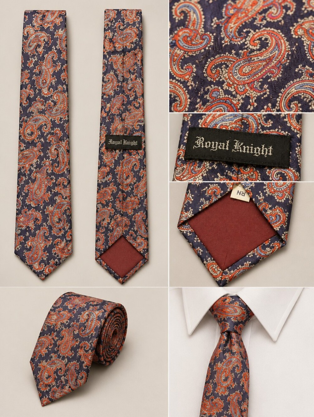 🫛Royal Knight Paisley Necktie